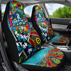 Autism Awareness Australia Port Adelaide Power Car Seat Cover Aboriginal Indigenous Art
