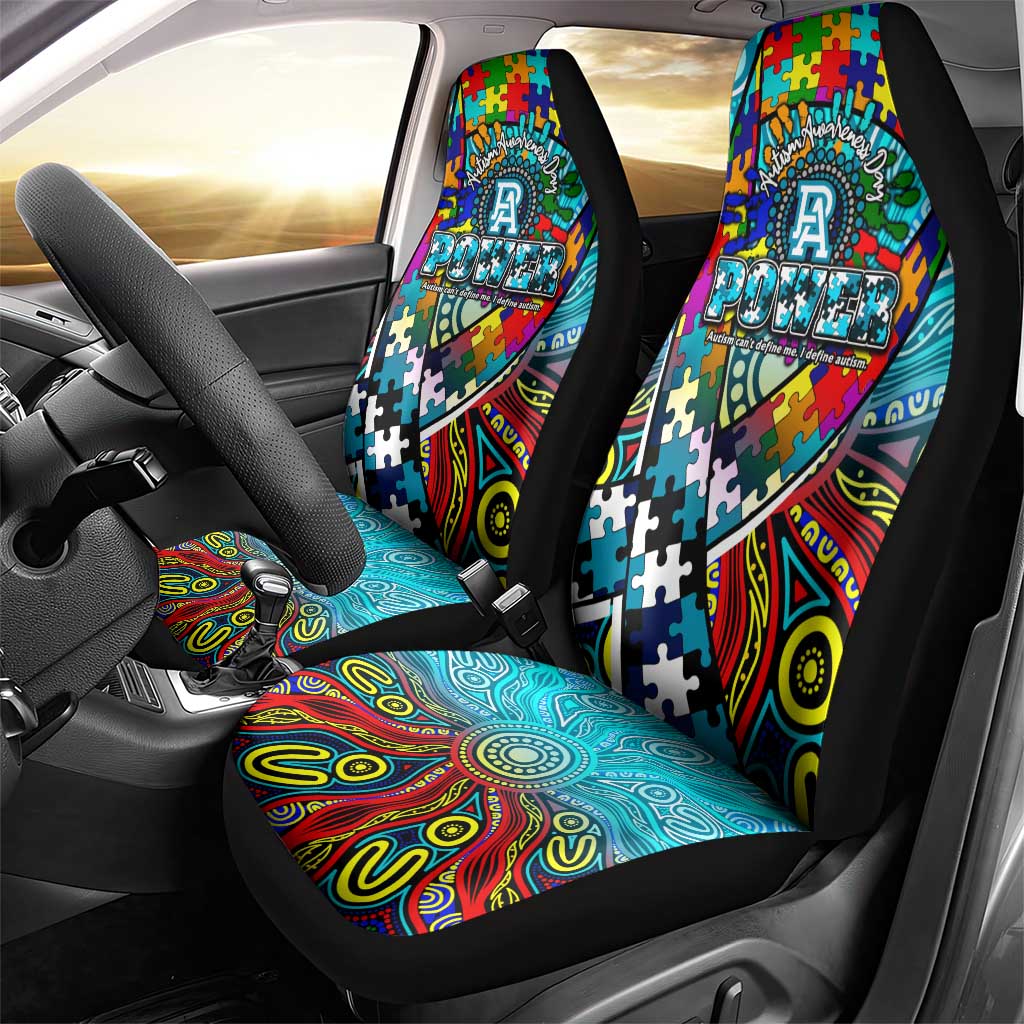 Autism Awareness Australia Port Adelaide Power Car Seat Cover Aboriginal Indigenous Art