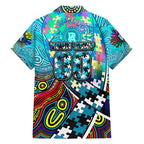 Autism Awareness Australia Port Adelaide Power Family Matching Tank Maxi Dress and Hawaiian Shirt Aboriginal Indigenous Art