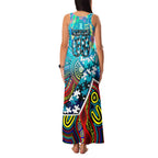 Autism Awareness Australia Port Adelaide Power Family Matching Tank Maxi Dress and Hawaiian Shirt Aboriginal Indigenous Art