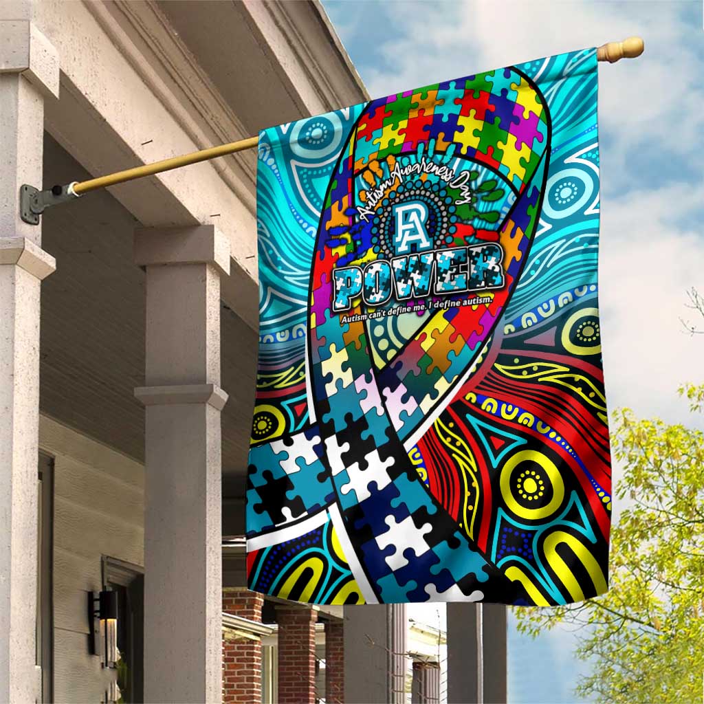 Autism Awareness Australia Port Adelaide Power Garden Flag Aboriginal Indigenous Art