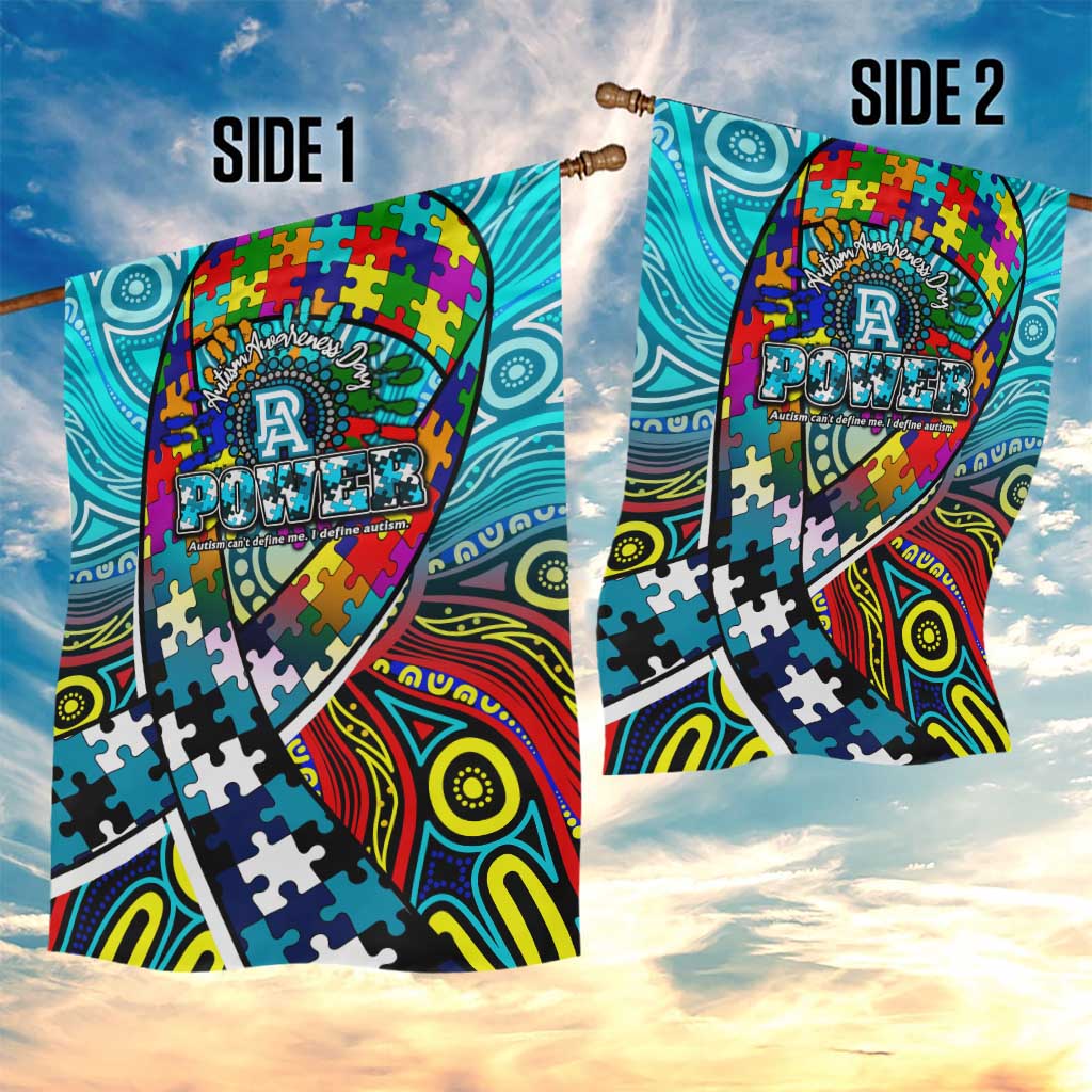 Autism Awareness Australia Port Adelaide Power Garden Flag Aboriginal Indigenous Art