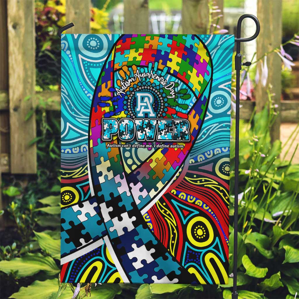 Autism Awareness Australia Port Adelaide Power Garden Flag Aboriginal Indigenous Art