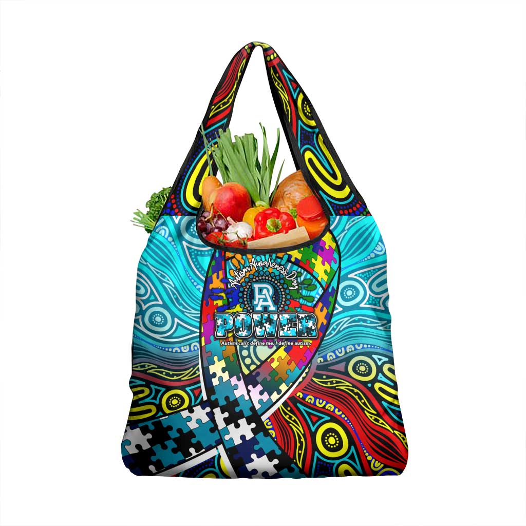Autism Awareness Australia Port Adelaide Power Grocery Bag Aboriginal Indigenous Art
