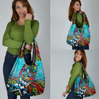 Autism Awareness Australia Port Adelaide Power Grocery Bag Aboriginal Indigenous Art