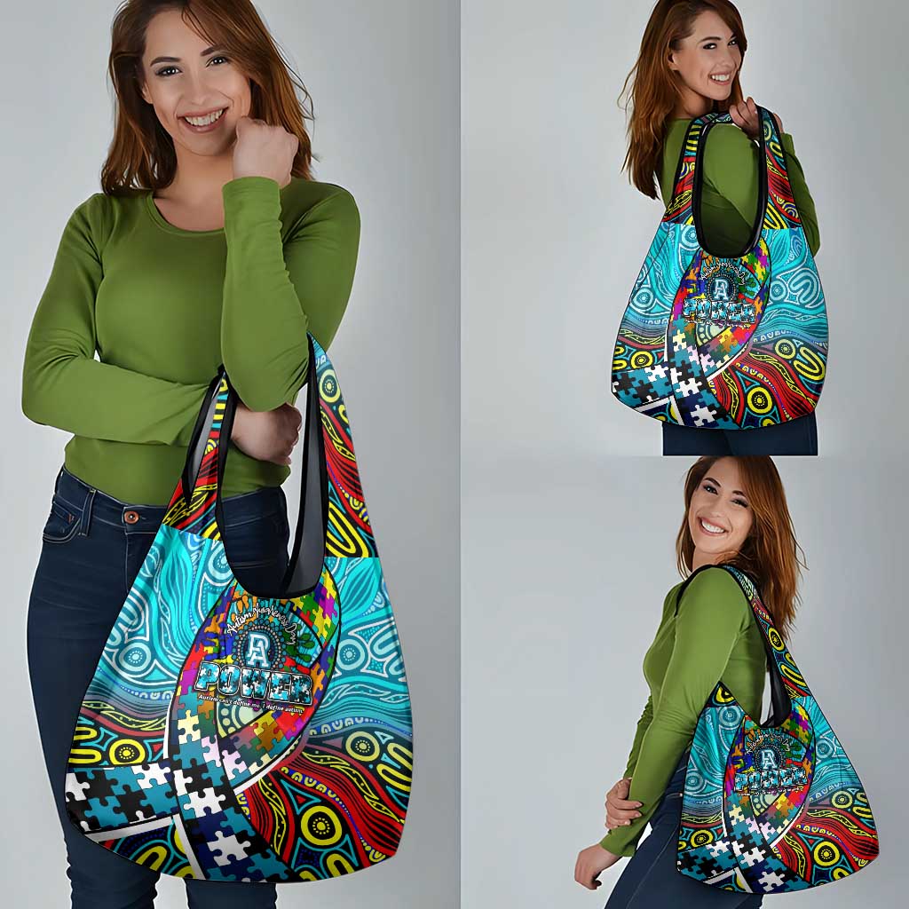 Autism Awareness Australia Port Adelaide Power Grocery Bag Aboriginal Indigenous Art