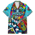 Autism Awareness Australia Port Adelaide Power Hawaiian Shirt Aboriginal Indigenous Art