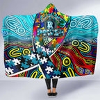 Autism Awareness Australia Port Adelaide Power Hooded Blanket Aboriginal Indigenous Art