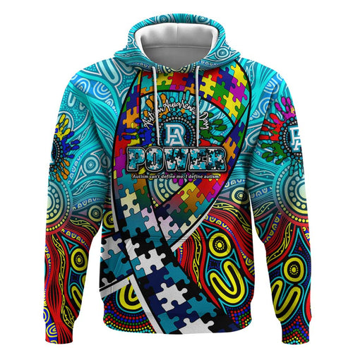 Autism Awareness Australia Port Adelaide Power Hoodie Aboriginal Indigenous Art