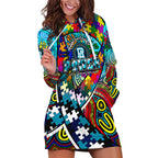 Autism Awareness Australia Port Adelaide Power Hoodie Dress Aboriginal Indigenous Art