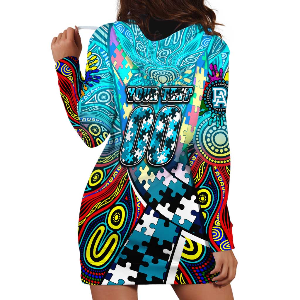Autism Awareness Australia Port Adelaide Power Hoodie Dress Aboriginal Indigenous Art