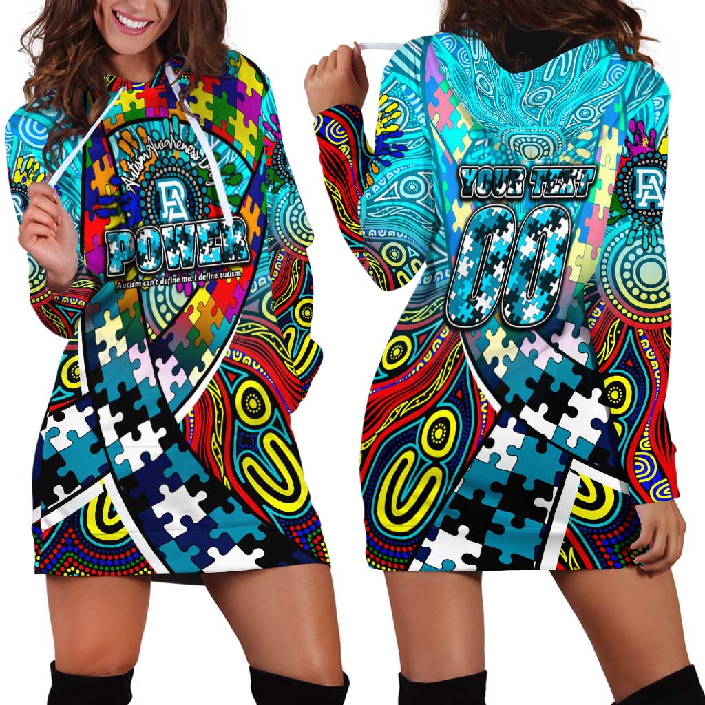 Autism Awareness Australia Port Adelaide Power Hoodie Dress Aboriginal Indigenous Art