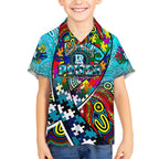 Autism Awareness Australia Port Adelaide Power Kid Hawaiian Shirt Aboriginal Indigenous Art
