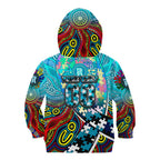 Autism Awareness Australia Port Adelaide Power Kid Hoodie Aboriginal Indigenous Art