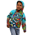 Autism Awareness Australia Port Adelaide Power Kid Hoodie Aboriginal Indigenous Art