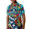 Autism Awareness Australia Port Adelaide Power Kid Polo Shirt Aboriginal Indigenous Art