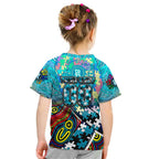 Autism Awareness Australia Port Adelaide Power Kid T Shirt Aboriginal Indigenous Art