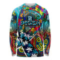 Autism Awareness Australia Port Adelaide Power Long Sleeve Shirt Aboriginal Indigenous Art