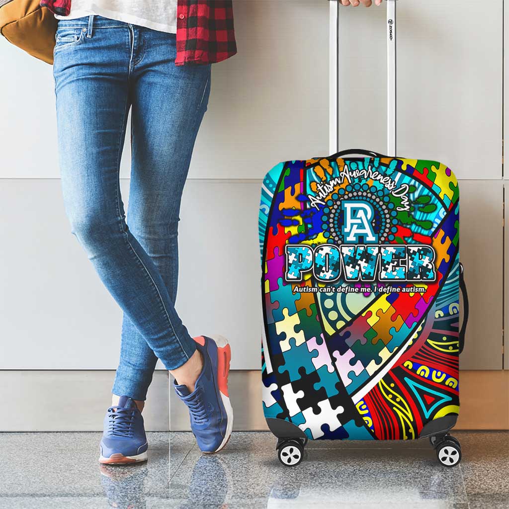 Autism Awareness Australia Port Adelaide Power Luggage Cover Aboriginal Indigenous Art