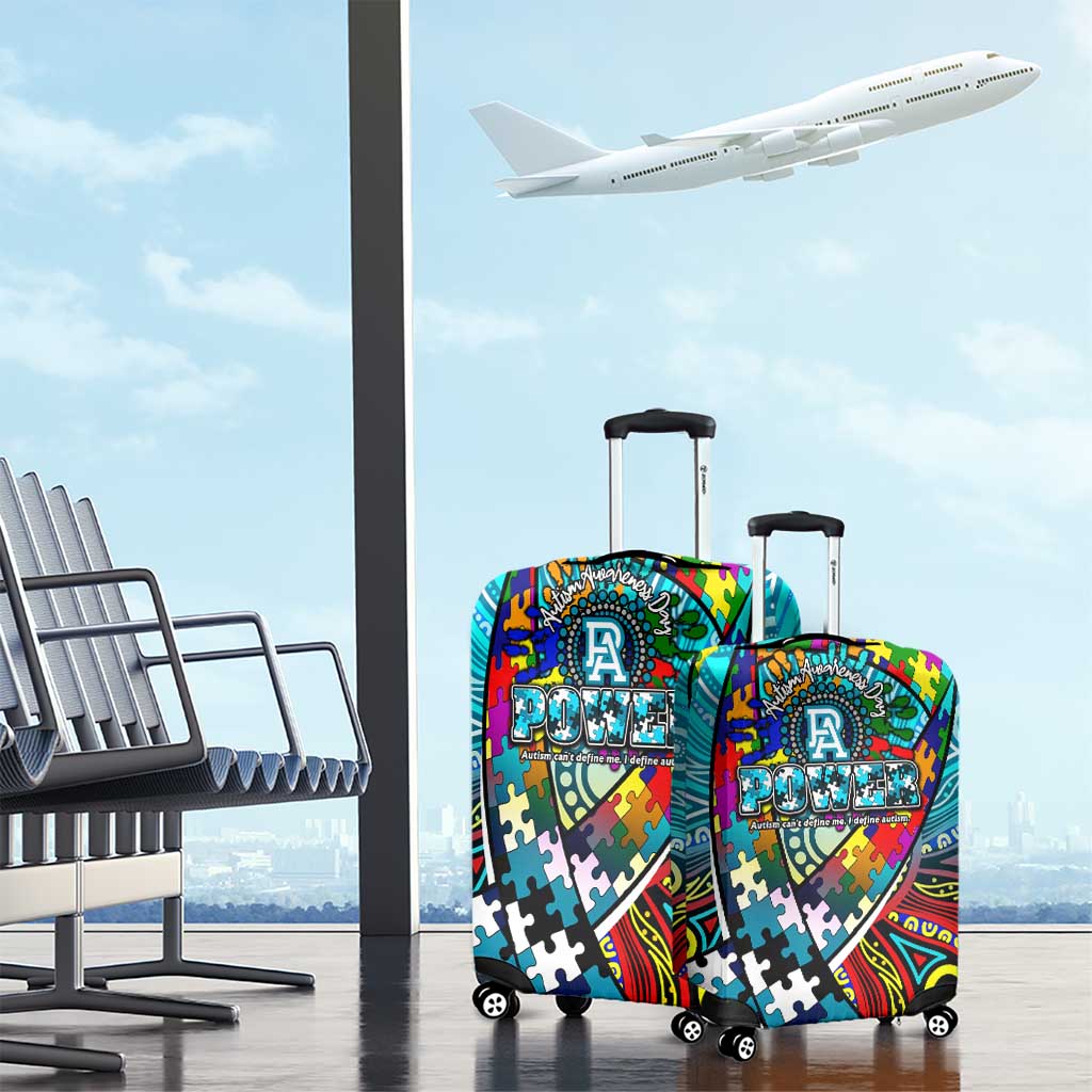 Autism Awareness Australia Port Adelaide Power Luggage Cover Aboriginal Indigenous Art