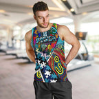 Autism Awareness Australia Port Adelaide Power Men Tank Top Aboriginal Indigenous Art