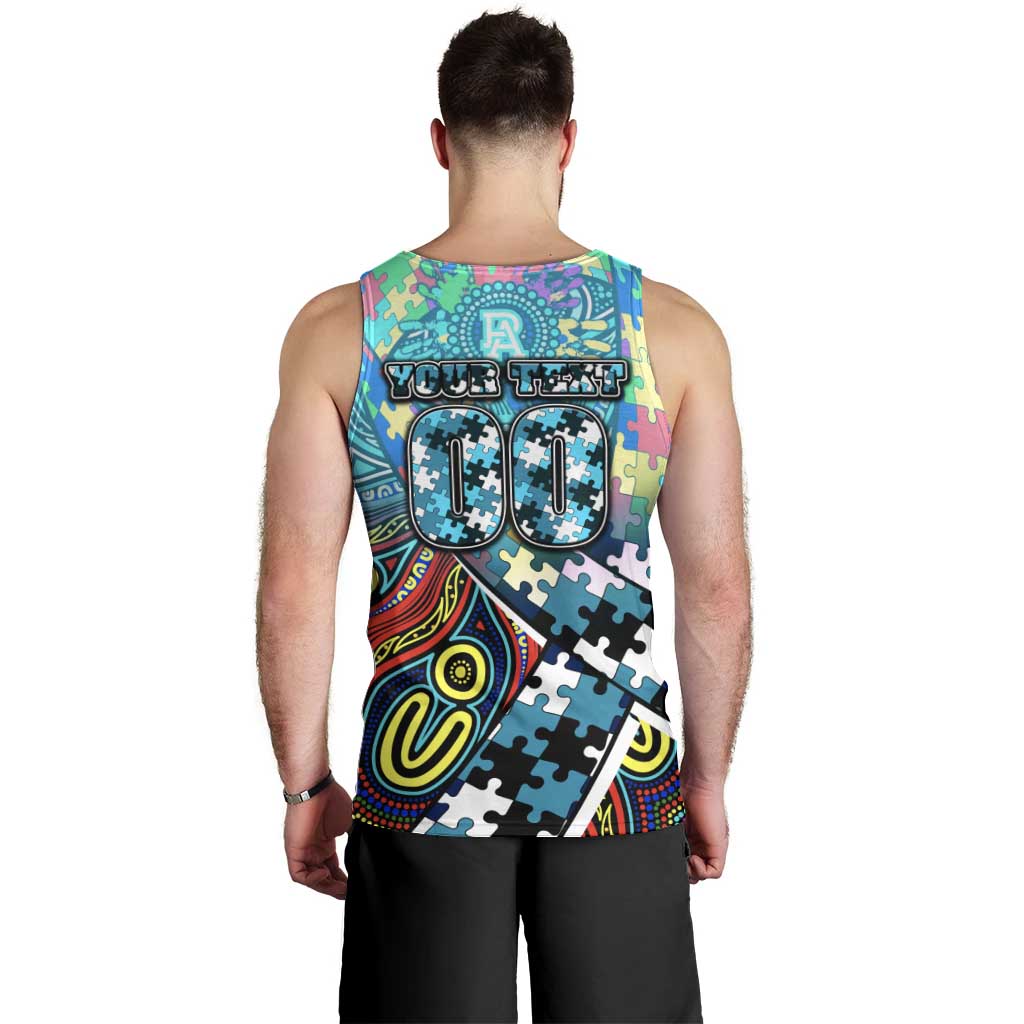 Autism Awareness Australia Port Adelaide Power Men Tank Top Aboriginal Indigenous Art
