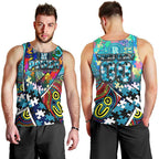 Autism Awareness Australia Port Adelaide Power Men Tank Top Aboriginal Indigenous Art
