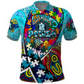 Autism Awareness Australia Port Adelaide Power Polo Shirt Aboriginal Indigenous Art