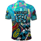 Autism Awareness Australia Port Adelaide Power Polo Shirt Aboriginal Indigenous Art
