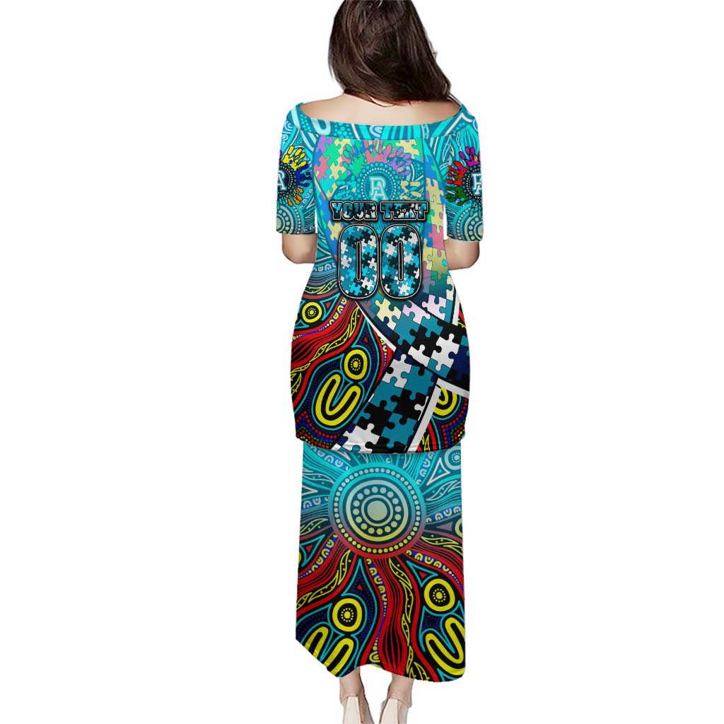Autism Awareness Australia Port Adelaide Power Puletasi Aboriginal Indigenous Art