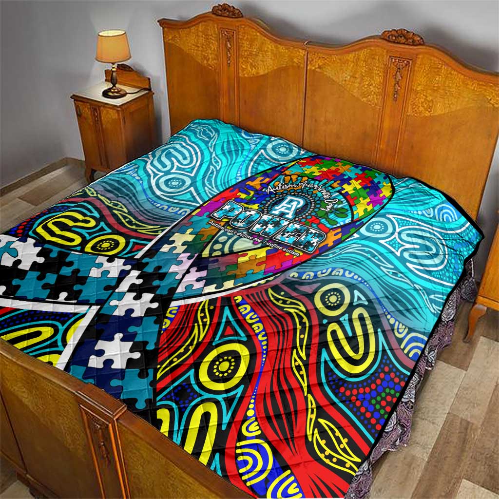 Autism Awareness Australia Port Adelaide Power Quilt Aboriginal Indigenous Art