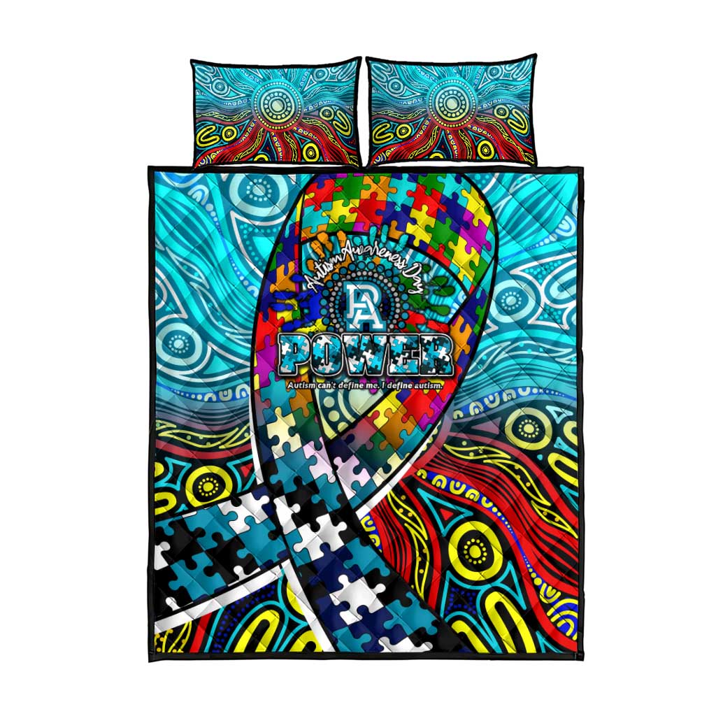 Autism Awareness Australia Port Adelaide Power Quilt Bed Set Aboriginal Indigenous Art