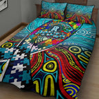 Autism Awareness Australia Port Adelaide Power Quilt Bed Set Aboriginal Indigenous Art