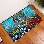 Autism Awareness Australia Port Adelaide Power Rubber Doormat Aboriginal Indigenous Art