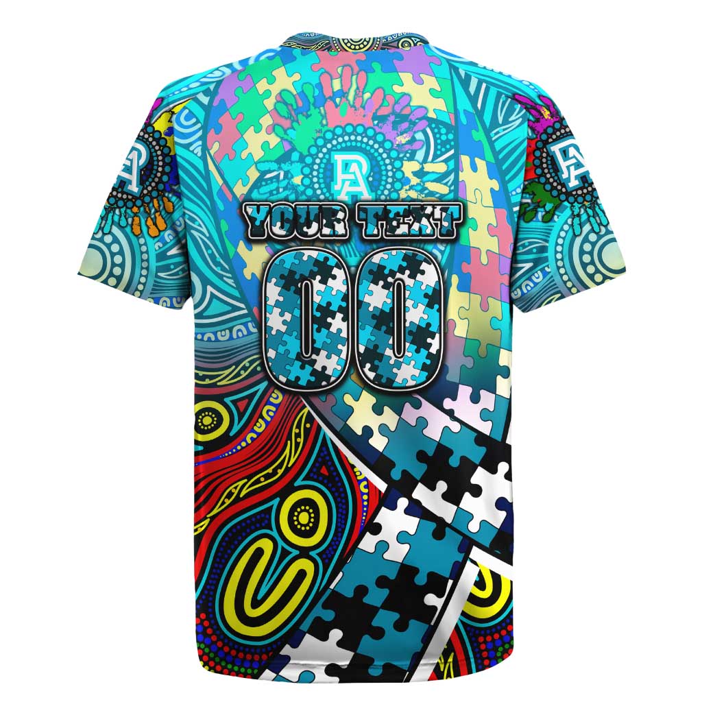 Autism Awareness Australia Port Adelaide Power Rugby Jersey Aboriginal Indigenous Art