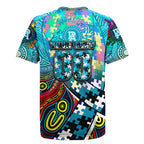 Autism Awareness Australia Port Adelaide Power Rugby Jersey Aboriginal Indigenous Art