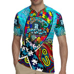 Autism Awareness Australia Port Adelaide Power Rugby Jersey Aboriginal Indigenous Art