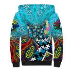 Autism Awareness Australia Port Adelaide Power Sherpa Hoodie Aboriginal Indigenous Art
