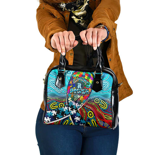 Autism Awareness Australia Port Adelaide Power Shoulder Handbag Aboriginal Indigenous Art