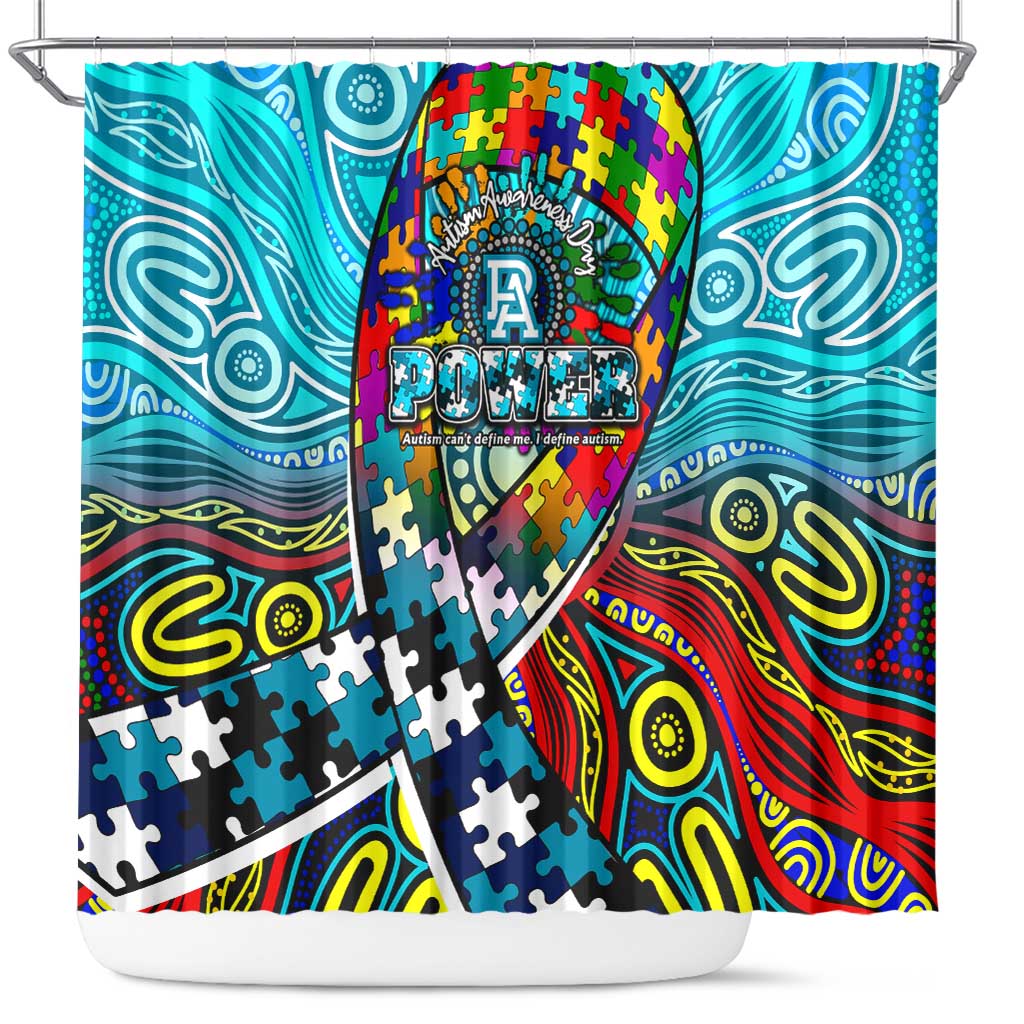 Autism Awareness Australia Port Adelaide Power Shower Curtain Aboriginal Indigenous Art