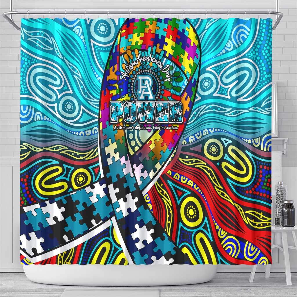 Autism Awareness Australia Port Adelaide Power Shower Curtain Aboriginal Indigenous Art
