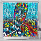 Autism Awareness Australia Port Adelaide Power Shower Curtain Aboriginal Indigenous Art