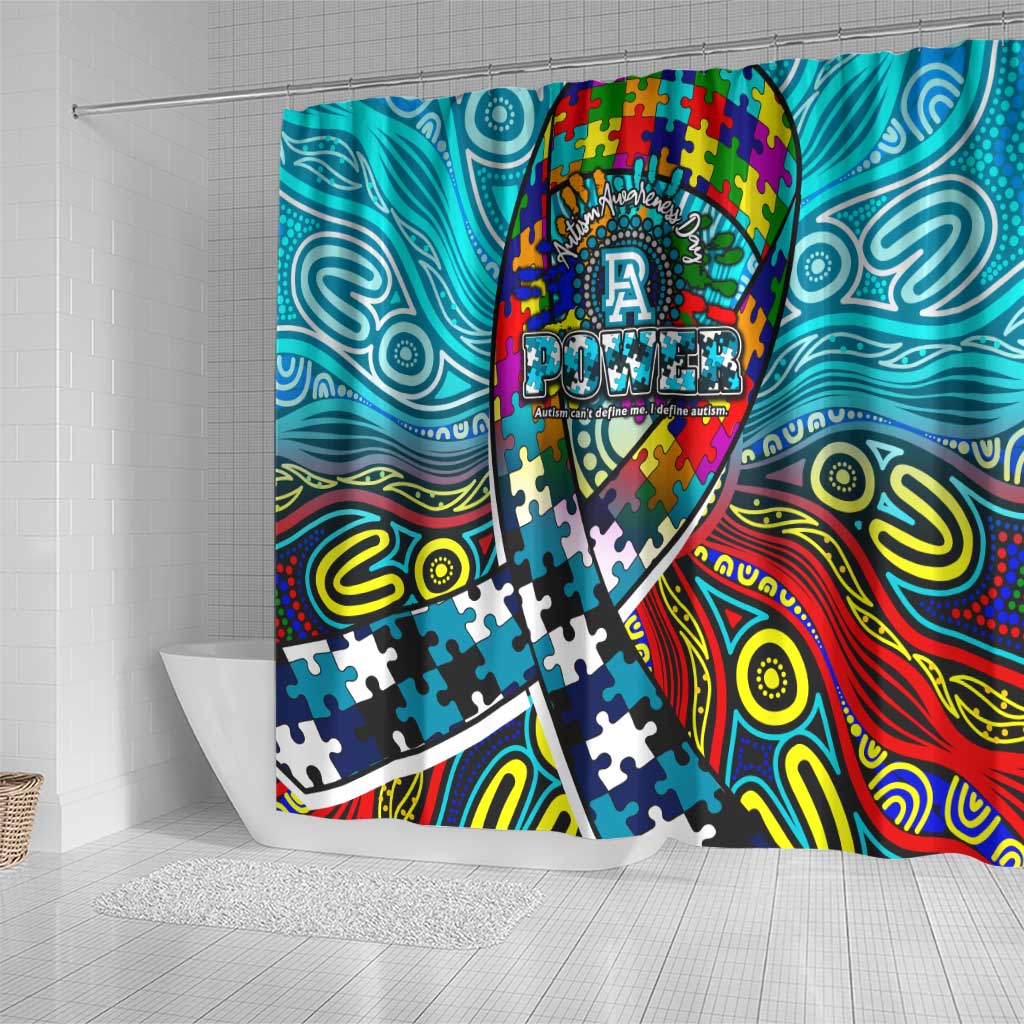 Autism Awareness Australia Port Adelaide Power Shower Curtain Aboriginal Indigenous Art