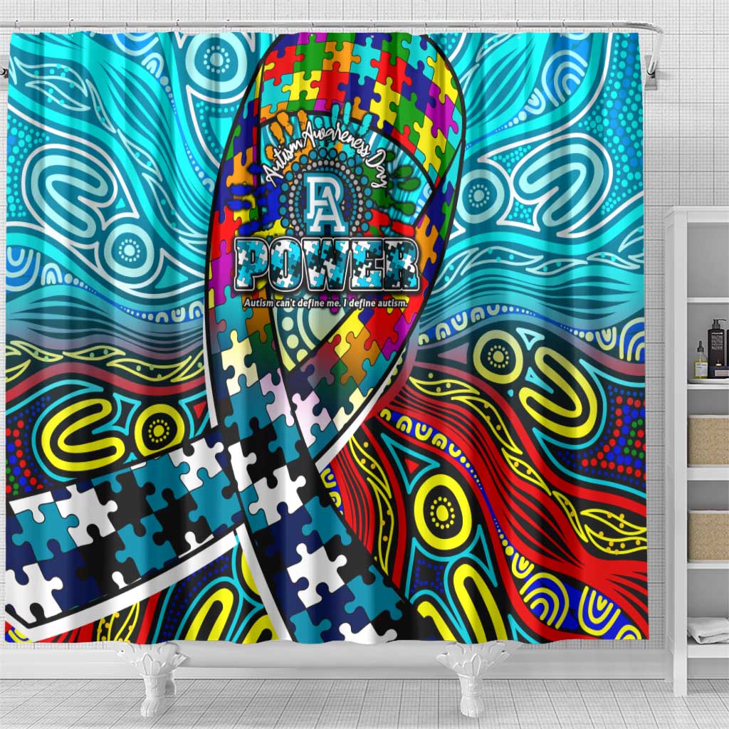 Autism Awareness Australia Port Adelaide Power Shower Curtain Aboriginal Indigenous Art