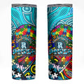 Autism Awareness Australia  Port Adelaide Power Skinny Tumbler Aboriginal Indigenous Art