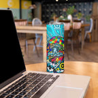 Autism Awareness Australia  Port Adelaide Power Skinny Tumbler Aboriginal Indigenous Art