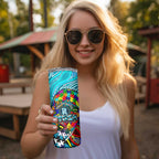 Autism Awareness Australia  Port Adelaide Power Skinny Tumbler Aboriginal Indigenous Art