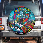 Autism Awareness Australia Port Adelaide Power Spare Tire Cover Aboriginal Indigenous Art