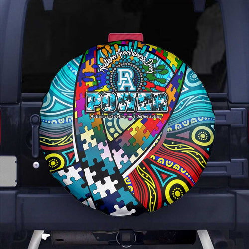 Autism Awareness Australia Port Adelaide Power Spare Tire Cover Aboriginal Indigenous Art