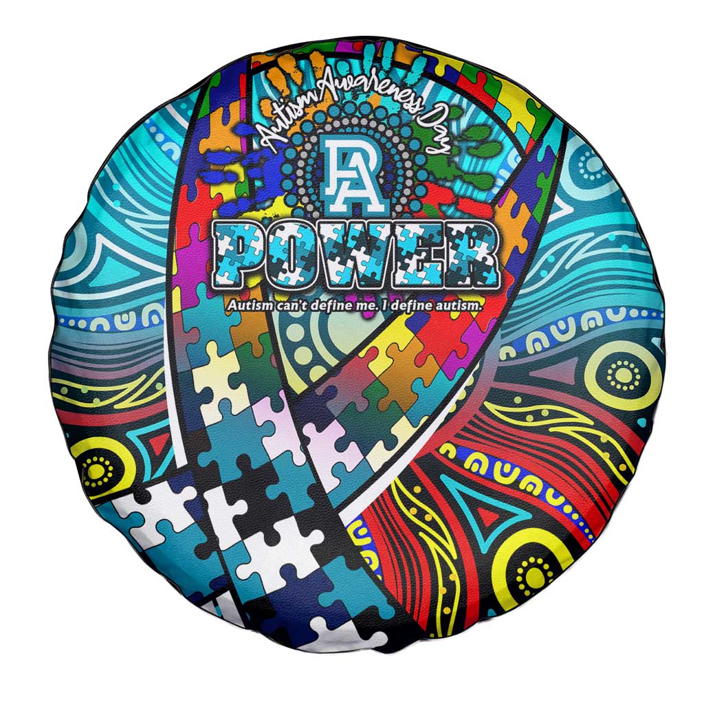 Autism Awareness Australia Port Adelaide Power Spare Tire Cover Aboriginal Indigenous Art